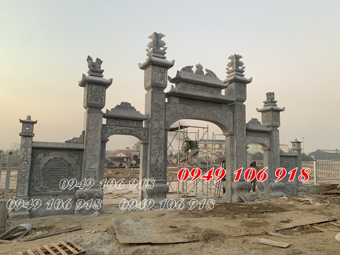 Mẫu cổng đá nhà thờ từ đường tại Văn Môn -Yên Phong Bắc Ninh