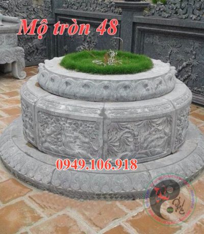 Lăng mộ tròn đẹp bằng đá 48