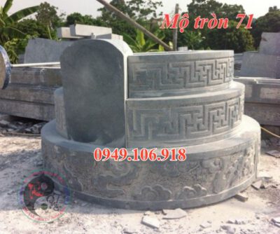 Mẫu lăng mộ hình tròn đẹp bằng đá 71