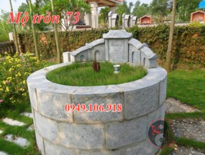 Xây mộ tròn bằng đá đẹp 73